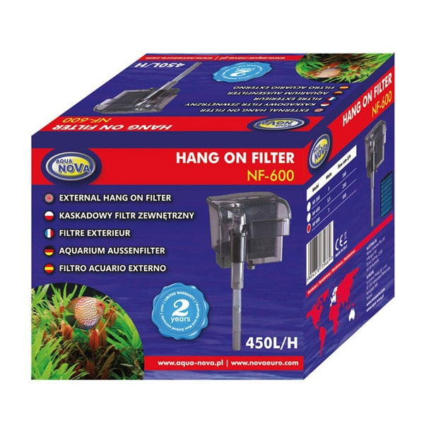 Aqua Nova NF-600 – Filtre cascade pour aquarium jusqu’à 120L