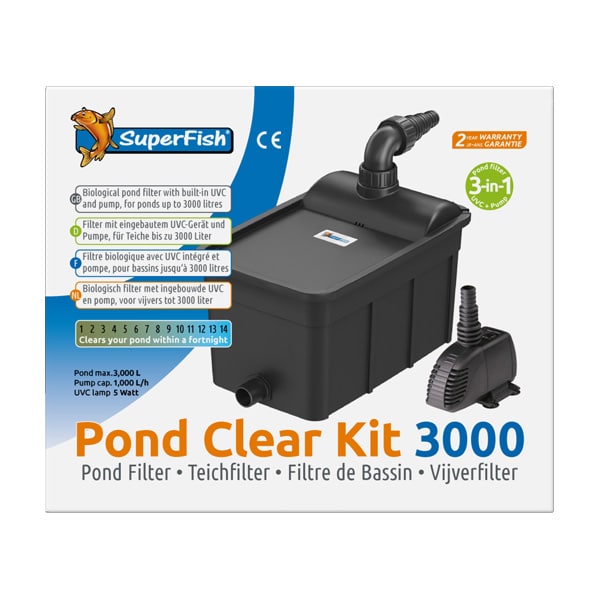 Superfish Pond Clear 3000 Kit – Filtre avec UV + Pompe