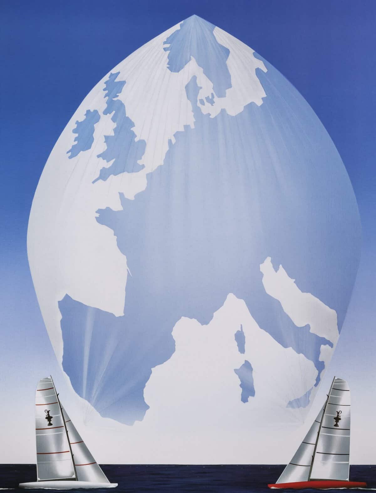 Affiche Originale, Razzia, Louis Vuitton Acts, Voilier, Régate, Voile, Course, Globe, Mer, Marseille, Malmö, Trapani, Valence, 2006 – Image 2