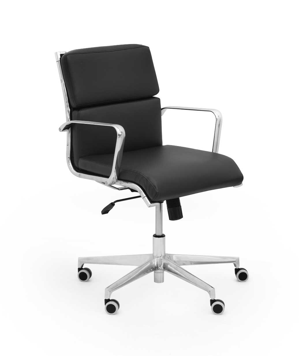 @ Tecnosoft / Fauteuil de direction en cuir dossier moyen – Image 2