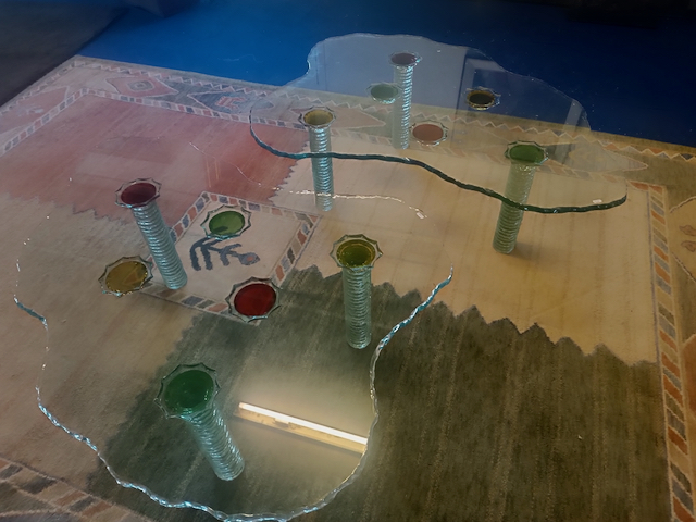 Table Salvat Jean Daniel Sculpture sur verre clair cabochons multicolores Modèle Ancien Seconde Main modèle Toy – Image 8